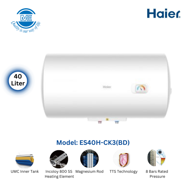 HAIER 40 Litre Water Heater Horizontal ES40H-CK3(BD)