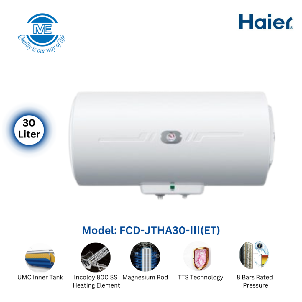 HAIER 30 Litre Water Heater Horizontal FCD-JTHA30-Ⅲ(ET)