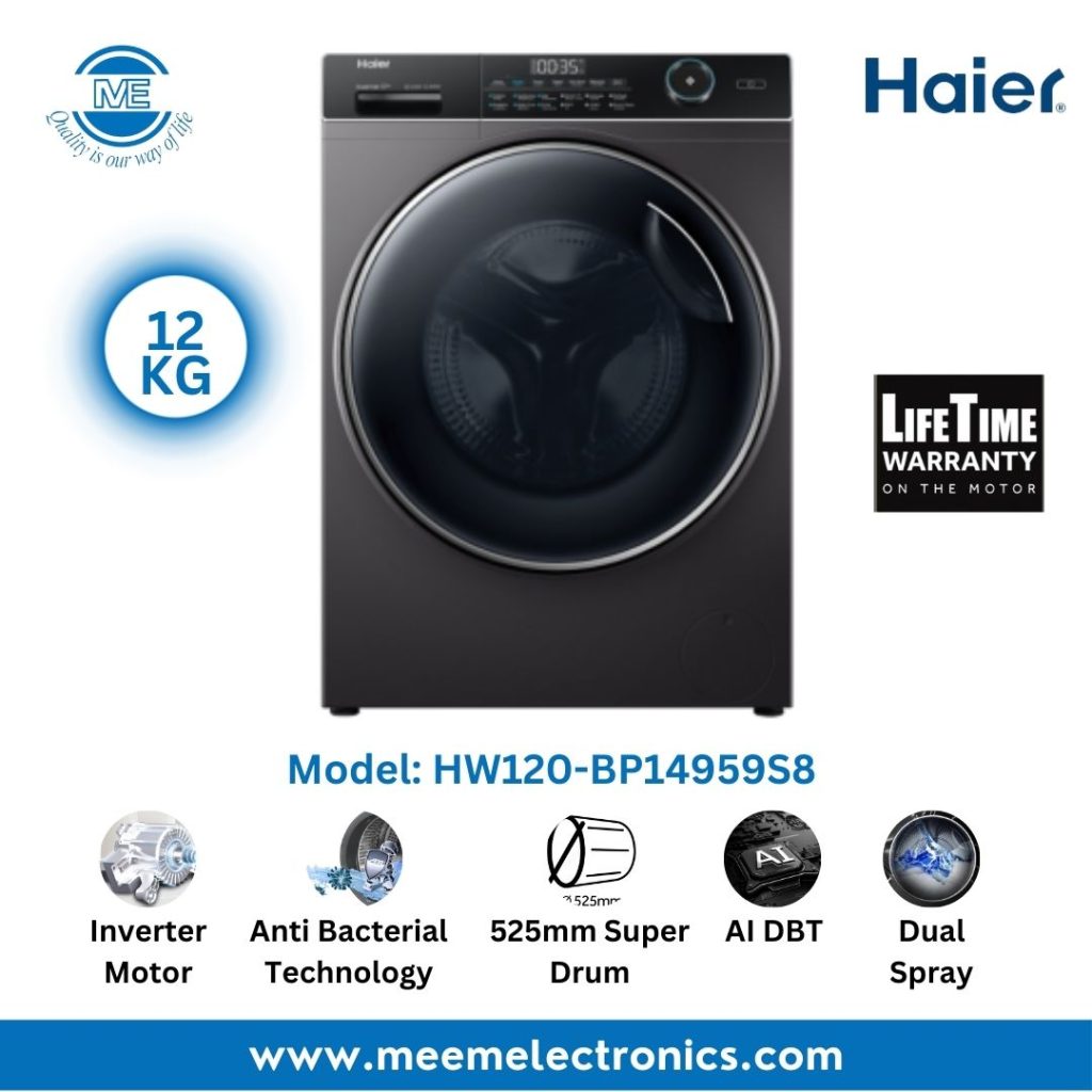 Haier Front Looading 12 KG Washing Machine - HW120-BP14959S8