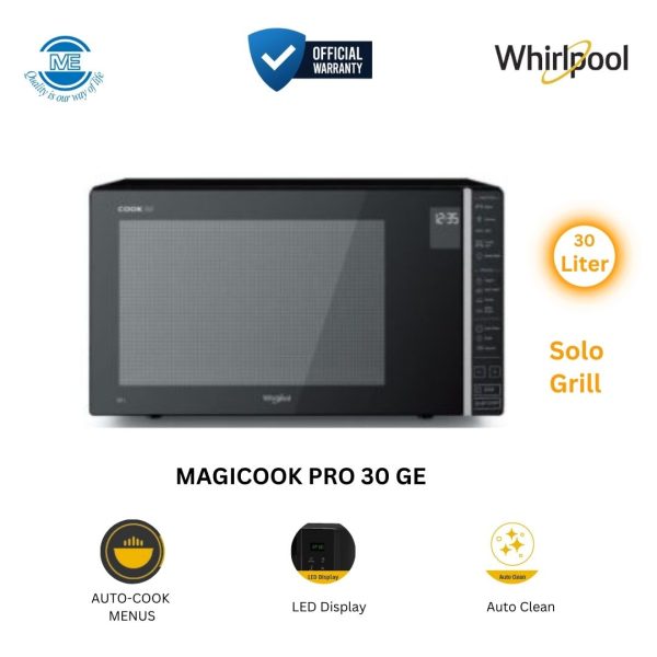 WHIRLPOOL 30 Liter Grill Microwave Oven | MAGICOOK PRO 30 GE
