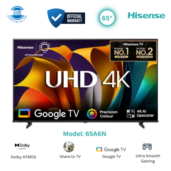 HISENSE 65" 4K Smart Google TV | 65A6N
