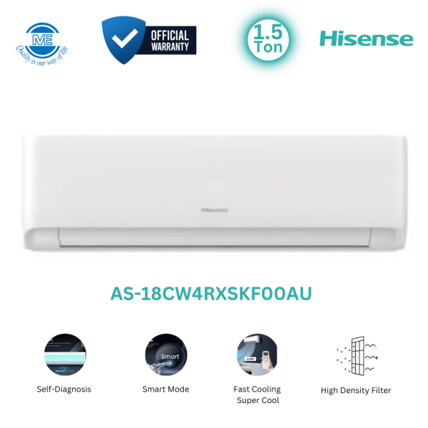 HISENSE 1.5 Ton Smart Comfort Non-Inverter AC | AS-18CW4RXSKF00AU