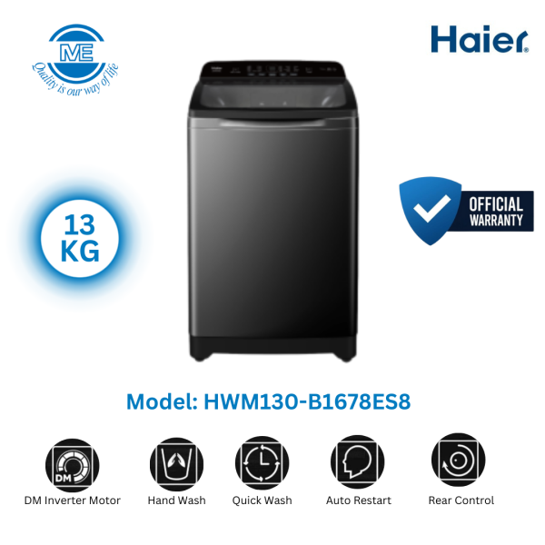 HAIER 13 KG Top Load Washing Machine With Oceanus Wave Drum | HWM130-B1678ES8