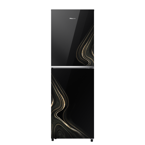 HISENSE 277 Liter TMF Glass Door Refrigerator Golden Sunlight With Built in Stabilizer | RTDG277NAGS